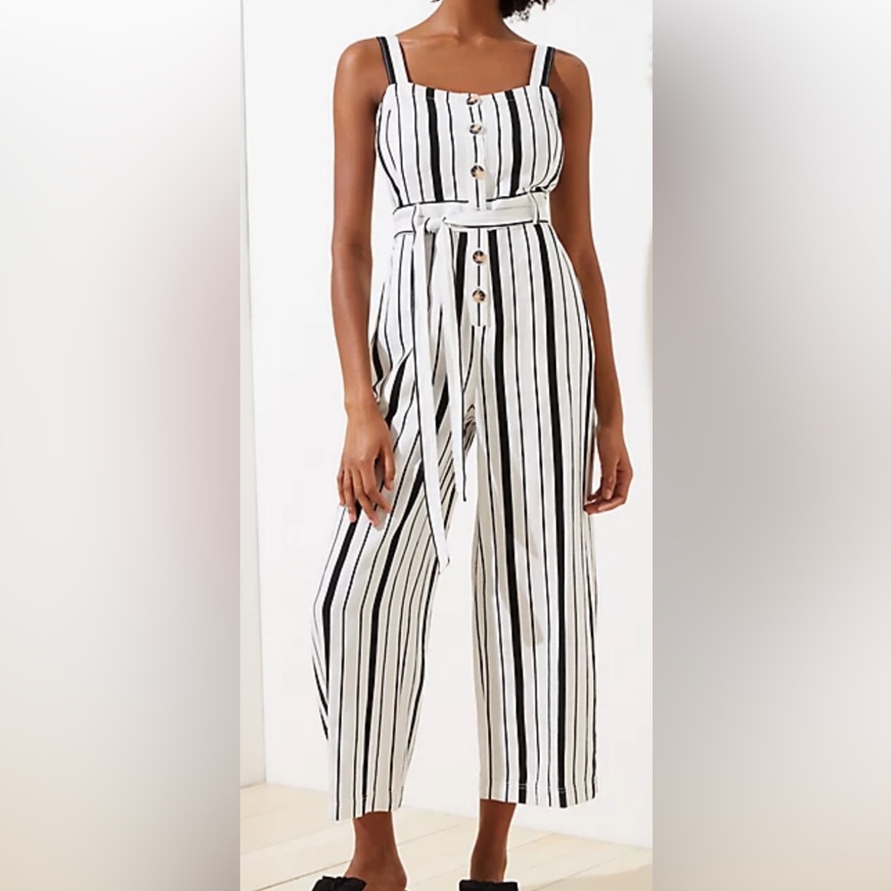 LOFT striped Jumpsuit Women’s Sz.8